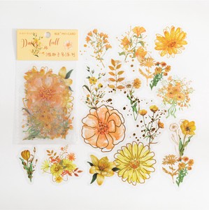 Decoration Clear Stickers Series Foil Stamping Flowers
