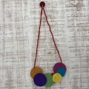 Felt Necklace Handmade Necklace Colorful Felt