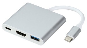 HDMI変換アダプタ(USBC to USBC/HDMI/USBA) 91774