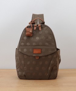 Nylon Dot Cow Leather Backpack
