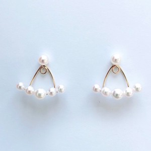 金耳针耳环（珍珠/月光石） 珍珠