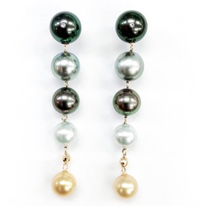 K18YG South Sea Pearl Multi Earrings