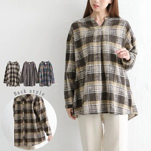 Button Shirt/Blouse Brushing Fabric Tunic
