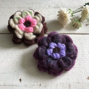 Wool Felt Flower Flower Brooch Handmade Tray