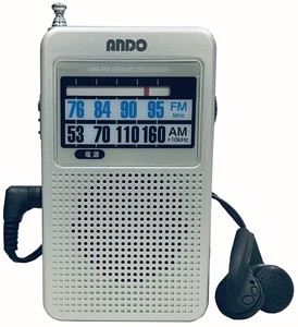 見やすい!アナログラジオ　ポケットラジオ　携帯ラジオ　イヤホン付　ワイドFM 小型 防災グッズ