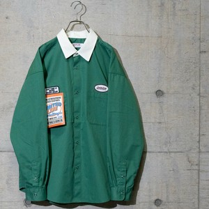 【SPECIAL PRICE】USED LIKE T/Cツイル クレリック ワッペン付き 長袖シャツ