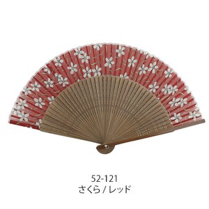 RIPPLE Chiffon Sakura Folding Fan 22 cm Sakura Red