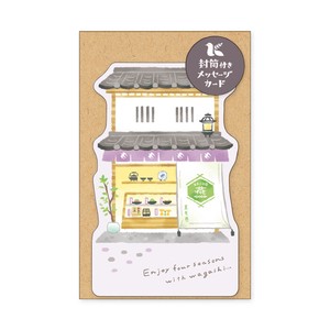 Small Birds Envelope Attached Message Card Japanese confectionery