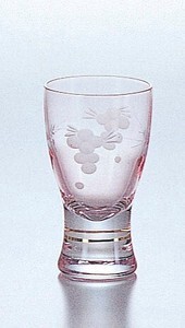 玻璃杯/杯子/保温杯 粉色 玻璃杯 清酒杯 酒杯 日本制造