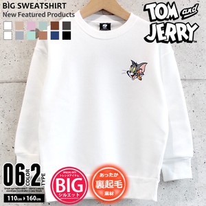 Kids' 3/4 Sleeve T-shirt Sweatshirt Tom and Jerry Brushed Lining Kids