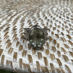 Silver-Based Amethyst Ring sliver