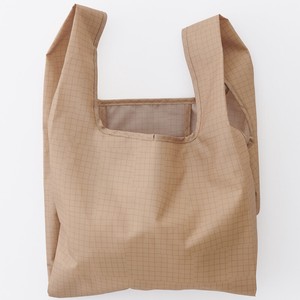 Reusable Grocery Bag mini Beige Check Reusable Bag