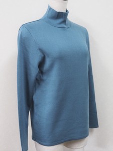 Sweater/Knitwear Silk Knitted High-Neck Cotton Made in Japan