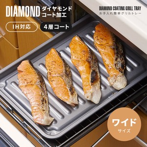 Easy Grill Tray Diamond Coat Wide