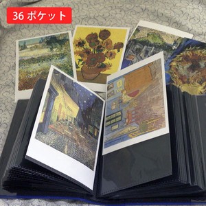 36ポケットアルバム(ハガキサイズ) 選べるカラー 収納ケース 写真入れ クリップ ファイル