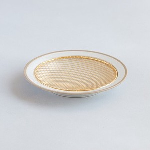 Plate S White×Pure gold plating mesh