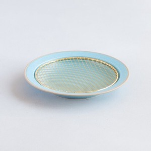 Plate S Turquoise×Pure gold plating mesh