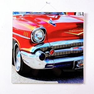 ガラスア—ト GA-9001-2 『Chevrolet Corvette / シボレー・コルベット』 壁飾り 飾り板 アメリカン雑貨