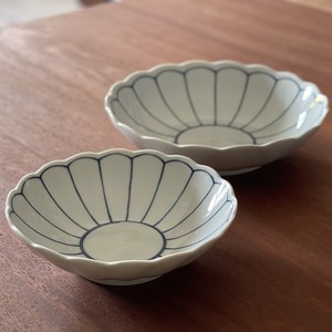 菊線　菊形2サイズ　【美濃焼　鉢　日本製　和食器】ヤマ吾陶器