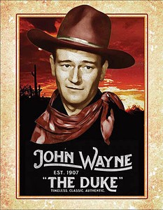 【ミュージック ＆ フィルム スター】ジョン・ウェイン ティン サイン John Wayne Classic DE-MS2230