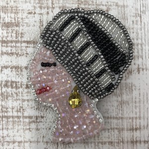 Beads Embroidery Glitter Brooch Hats & Cap Ladies