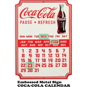 Wall Plate calendar Coca-Cola coca cola
