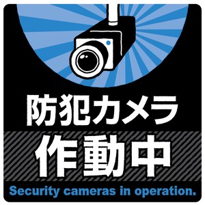 Attention Sticker Crime Prevention Camera
