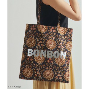 Tote Bag Patterned Metallic Floral Pattern