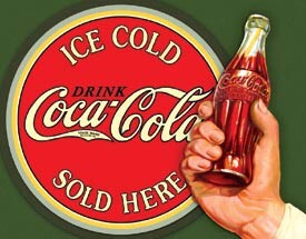 【完全受注予約販売】【コカ・コーラ グッズ】ティン サイン COKE ICE COLD BULLSEYE CC-DE-MS1625