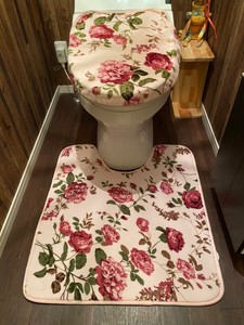 トイレマット　薔薇マット　かわいい　トイレ薔薇　おしゃれ