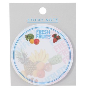 Sticky Note Fancy Paper Round shape Husen Letter Fruit