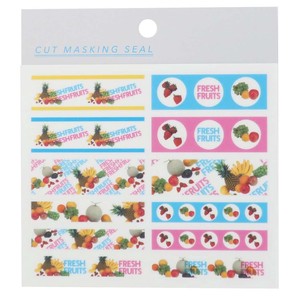 [Washi Tape / Masking Tape] Fancy Paper Cut Masking Sticker 2 Pcs Set Letter Fruit