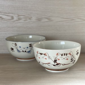 Fukuneko Donburi Bowl Mino Ware Donburi Bowl Made in Japan Japanese Plates Pottery Pottery