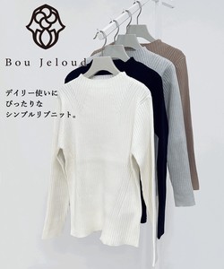 Sweater/Knitwear Pullover High-Neck Rib