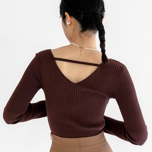 Sweater/Knitwear Square Neck Back Schoen Ribbed Knit
