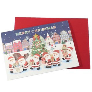 【グリーティングカード】CHRISTMAS ハンドメイドクリスマスカード 街