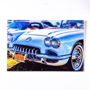 ガラスア—ト  GA-9008-2 『Chevrolet Corvette / シボレー コルベット』 壁飾り 飾り板　アメリカン雑貨