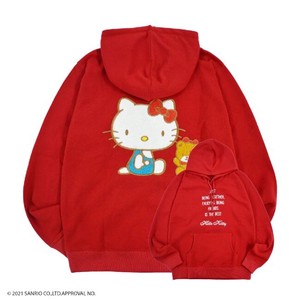 Sweatshirt Brushed Fabric Sanrio Hello Kitty Embroidered