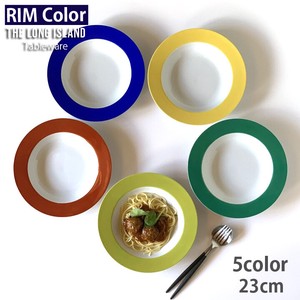 リムカラースープ皿 5color パスタ皿 ワンプレート ディナープレート