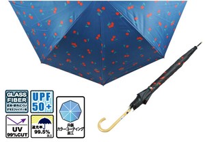 【UV99％カット】雨晴兼用　チェリーボンボン　58cmジャンプ　裏カラーコーティング「2022新作」