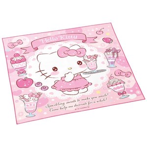Lunch Box Wrapping Cloth Hello Kitty Glitter Sweets Made in Japan