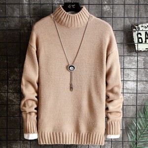 A/W Men's Half Turtle Neck Sweater Knitted Long Sleeve Shirt A3