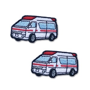 【ワッペン】キッズワッペン 2022/救急車【入園入学】【お子様】【デコ】新商品　働く車