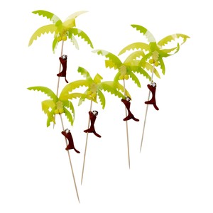 【特価品】ライス パーティーピック 8本セット  Palmtree&Monkey