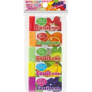 Fruity Eraser 5P 10 Pcs