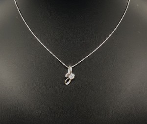 Rhinestone Silver Chain Necklace Rhinestone