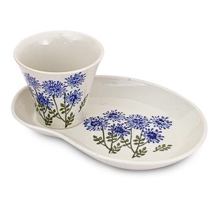 HASAMI Ware Made in Japan Coffee Tea Cup Saucer Set 1 40 Wildflowers Blue