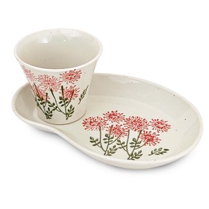 HASAMI Ware Made in Japan Coffee Tea Cup Saucer Set 1 40 Wildflowers Red