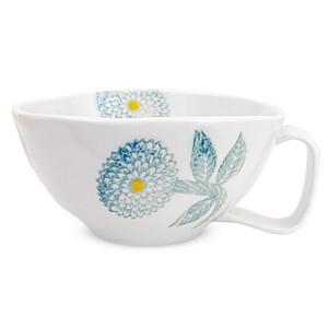 HASAMI Ware Made in Japan Soup Cup 6cm Dahlia Light blue