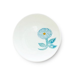 Hasami ware Small Plate Light Blue Small Dahlia 13cm Made in Japan